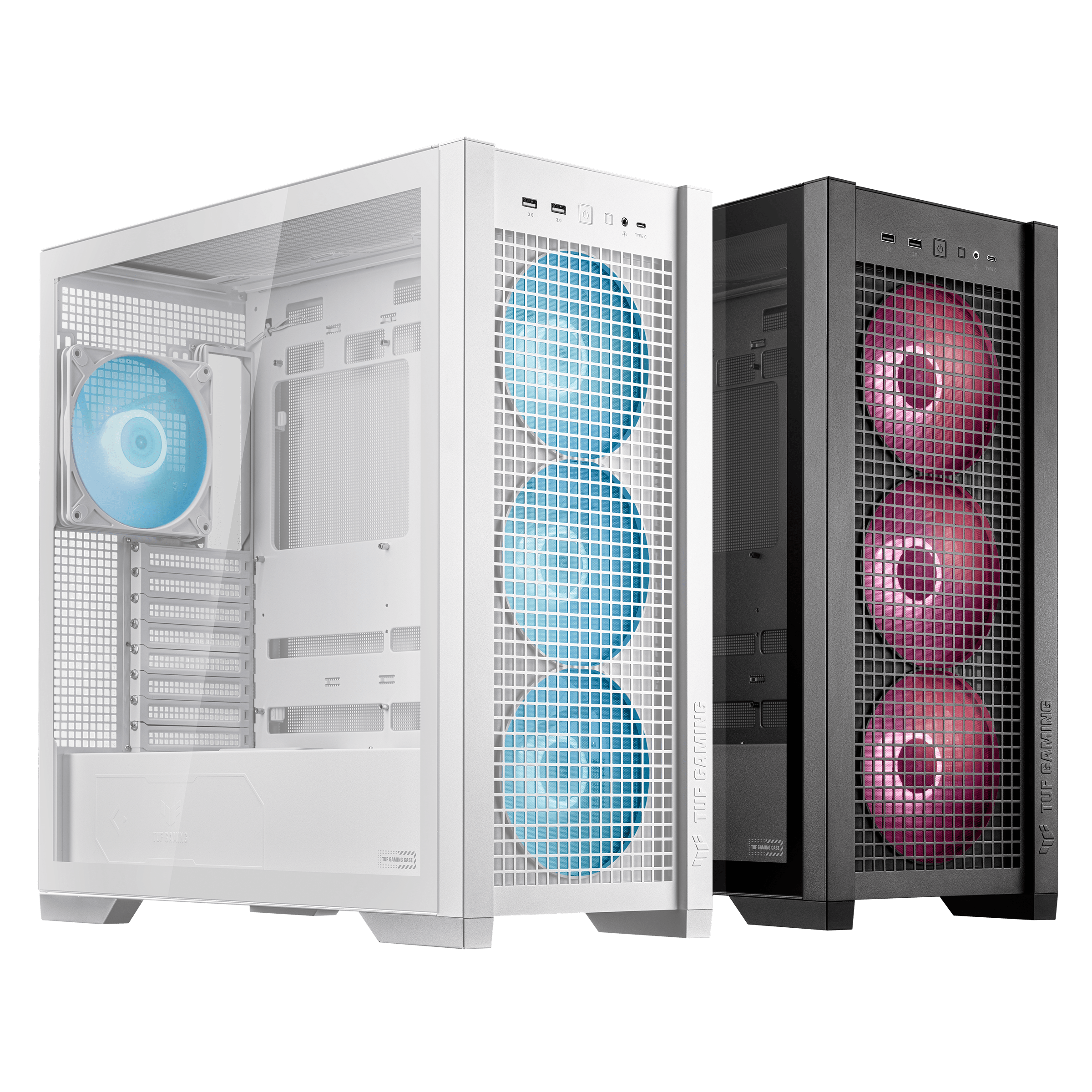 ASUS TUF Gaming GT302 TG ARGB ATX Midi-Tower Gehäuse weiss