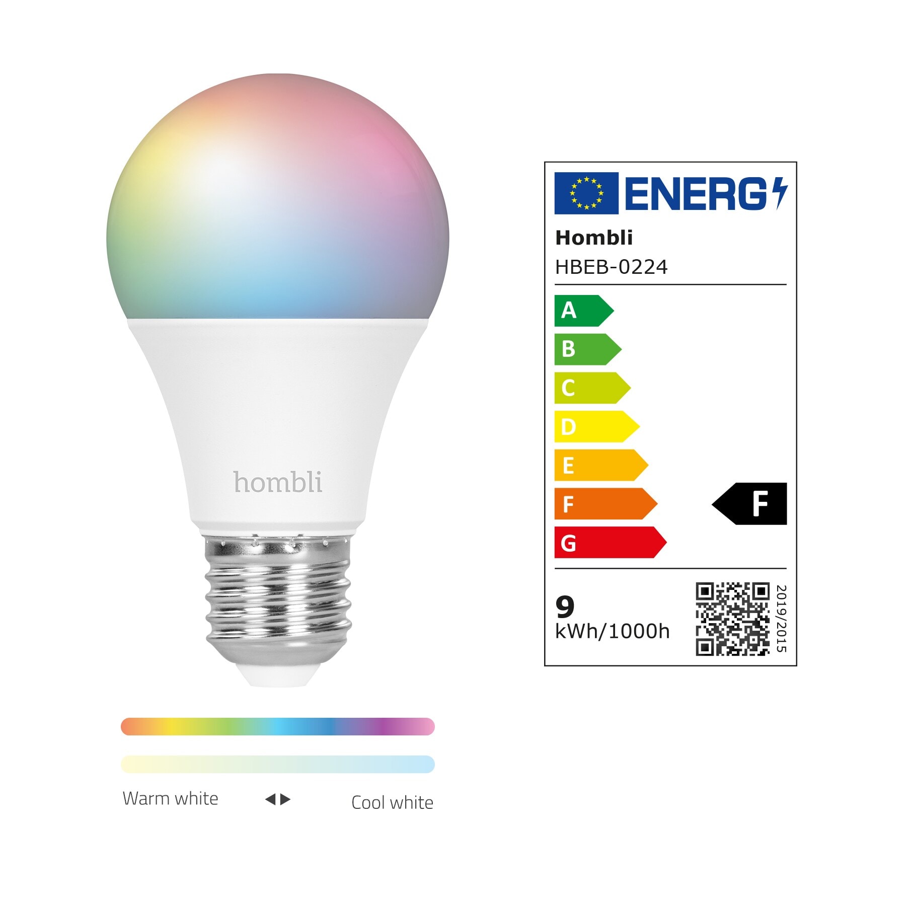 Hombli smarte Glühbirne 9W, E27, RGB