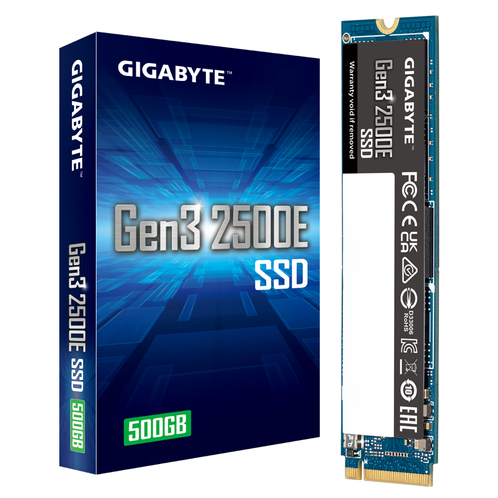 GIGABYTE Gen3 2500E SSD PCIe 3.0 x4, NVMe1.3 500GB