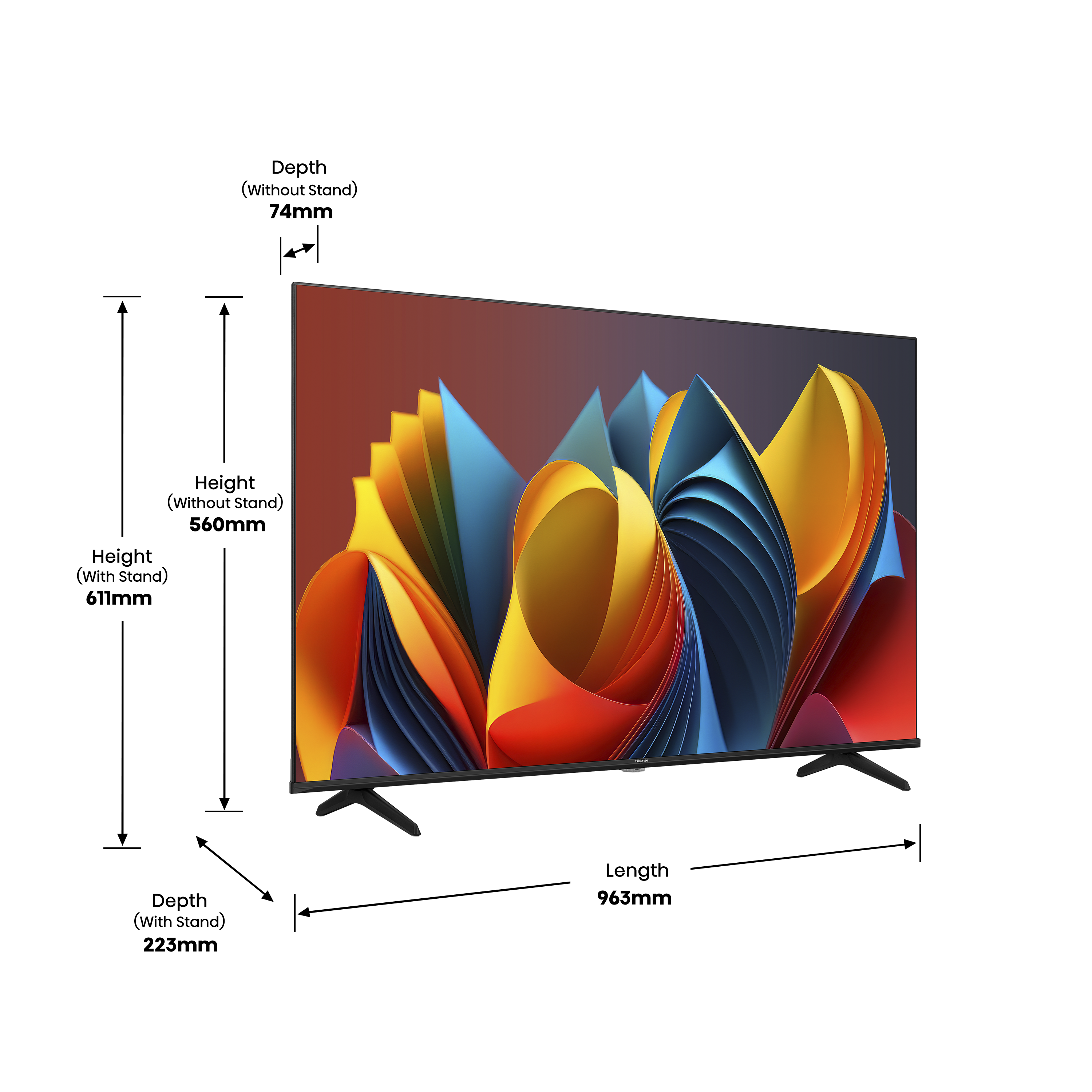 Hisense 43E77NQ 108cm 43" 4K QLED Smart TV Fernseher