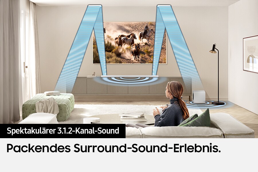 Samsung HW-S811GD/ZG 3.1.2-Kanal Surround‑Sound 10 Lautesprecher und Subwoofer