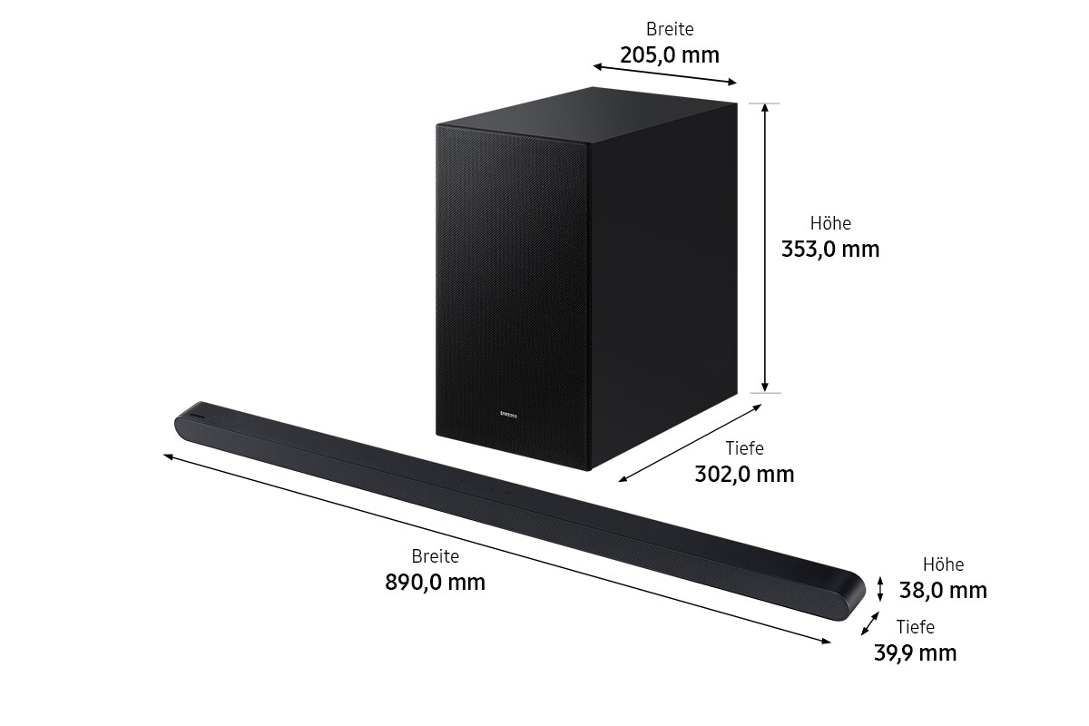 Samsung HW-S710GD/ZG 3.1-Kanal Surround‑Sound 7 Lautesprecher und Subwoofer