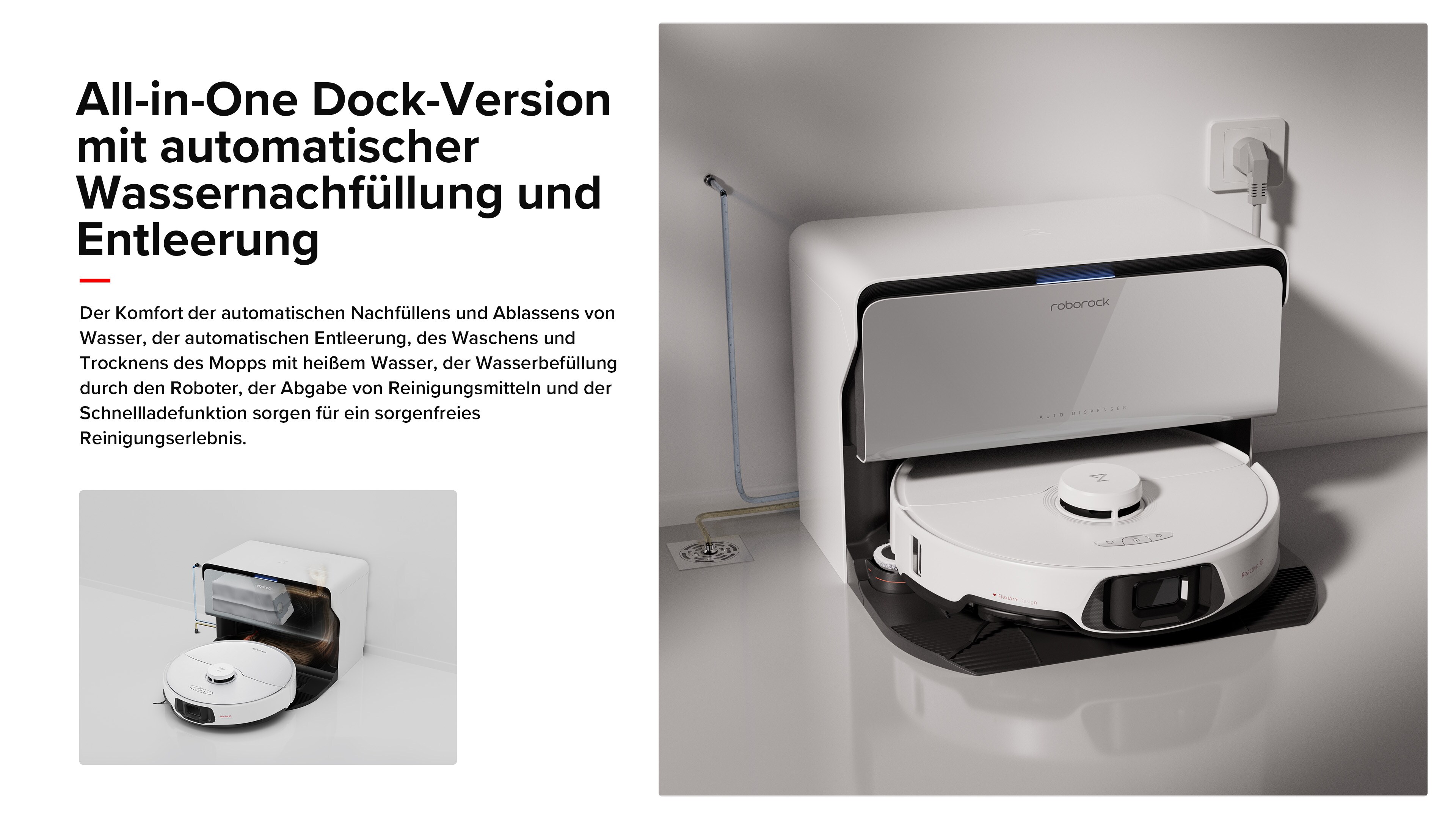 Roborock S8 MaxV Ultra weiß Saugroboter mit automatischer Nachfüllstation