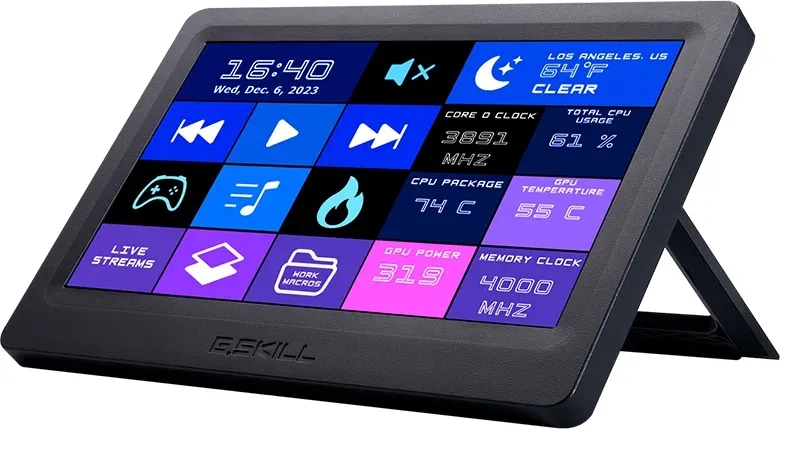 G.SKILL WigiDash, Widget Dashboard 7" mit Touch-Funktion