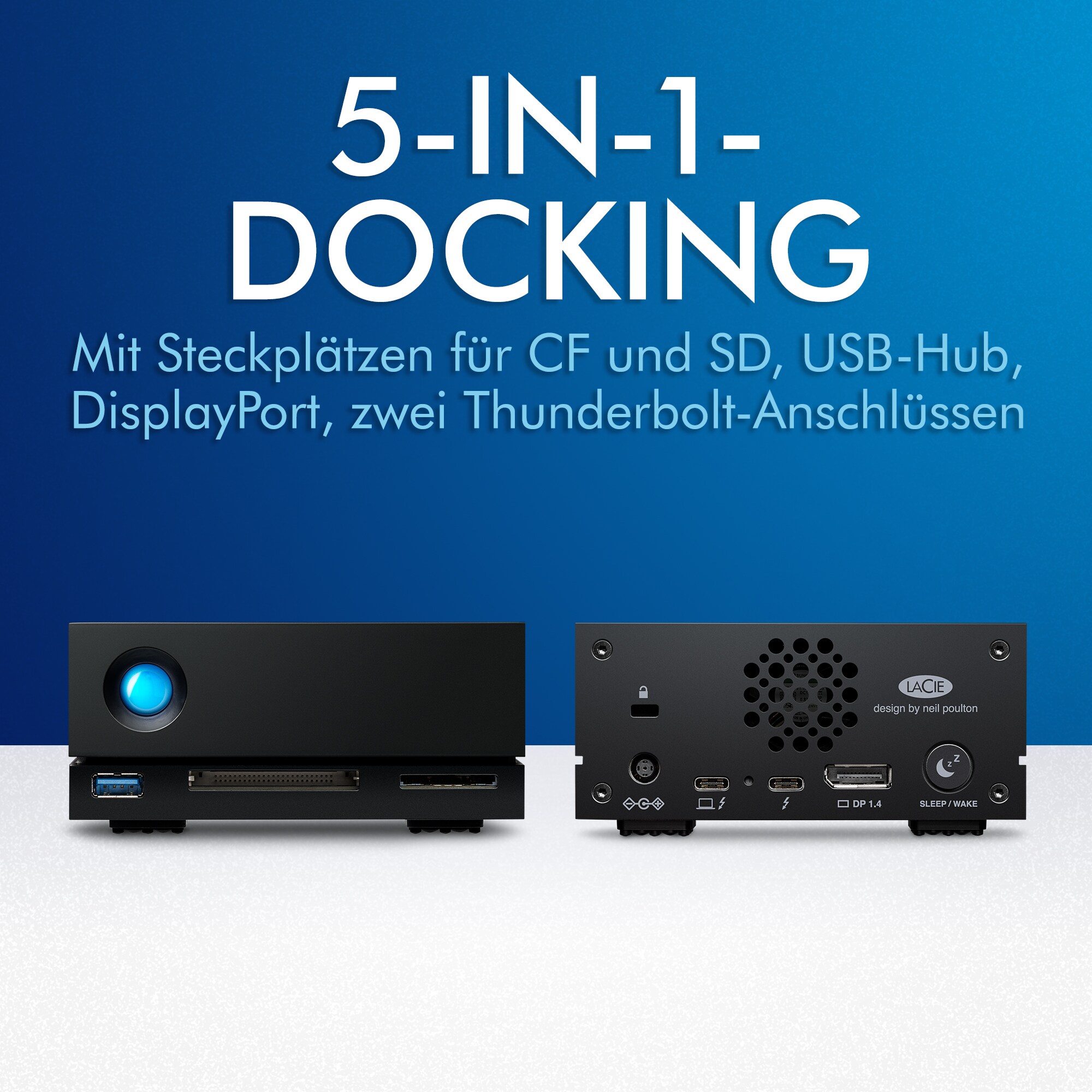 LaCie 1 Big Dock 24TB USB 4 / Thunderbold 4 Schwarz