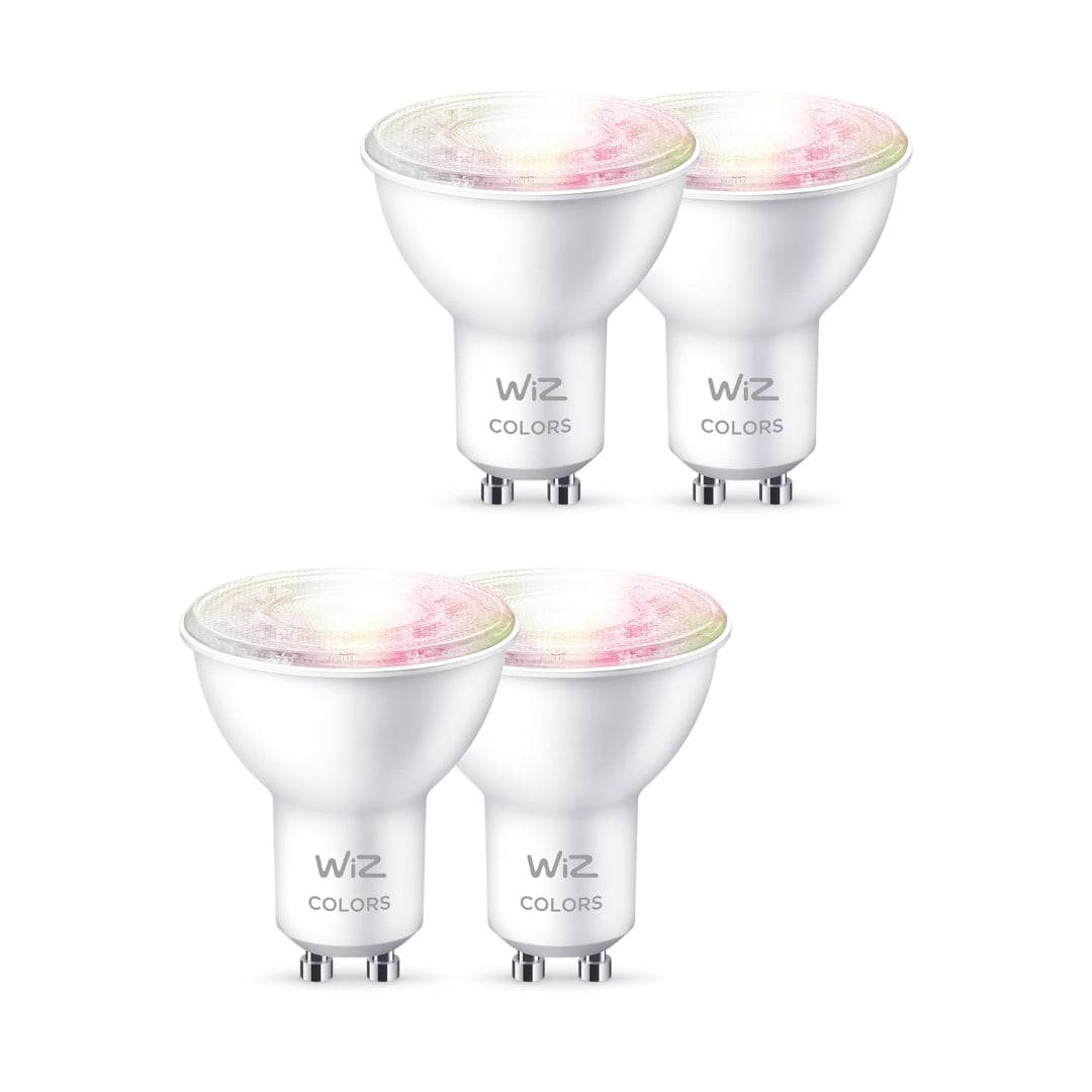 WiZ 50W GU10 Spot Tunable White &amp; Color, 4er Pack