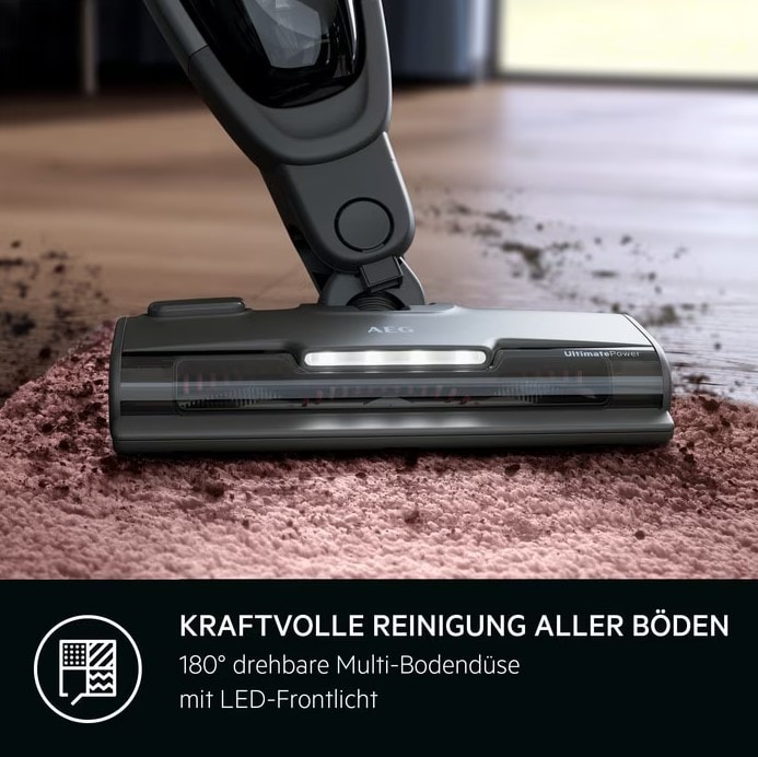 AEG HYGIENIC 6000 2in1 Akku-Staubsauger bis 55 Minuten Laufzeit mit Ladestation