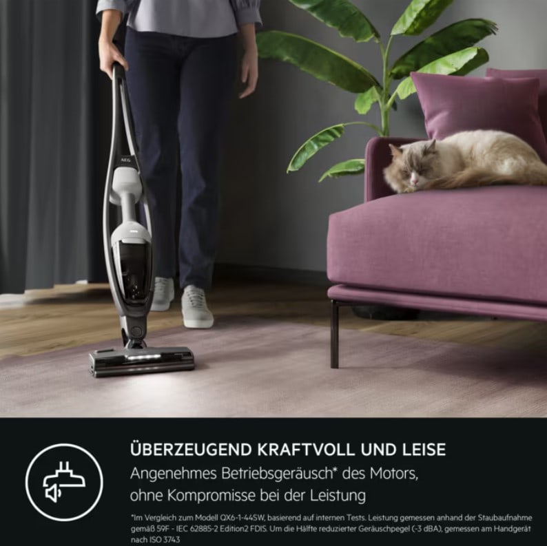 AEG HYGIENIC 6000 2in1 Akku-Staubsauger bis 55 Minuten Laufzeit mit Ladestation