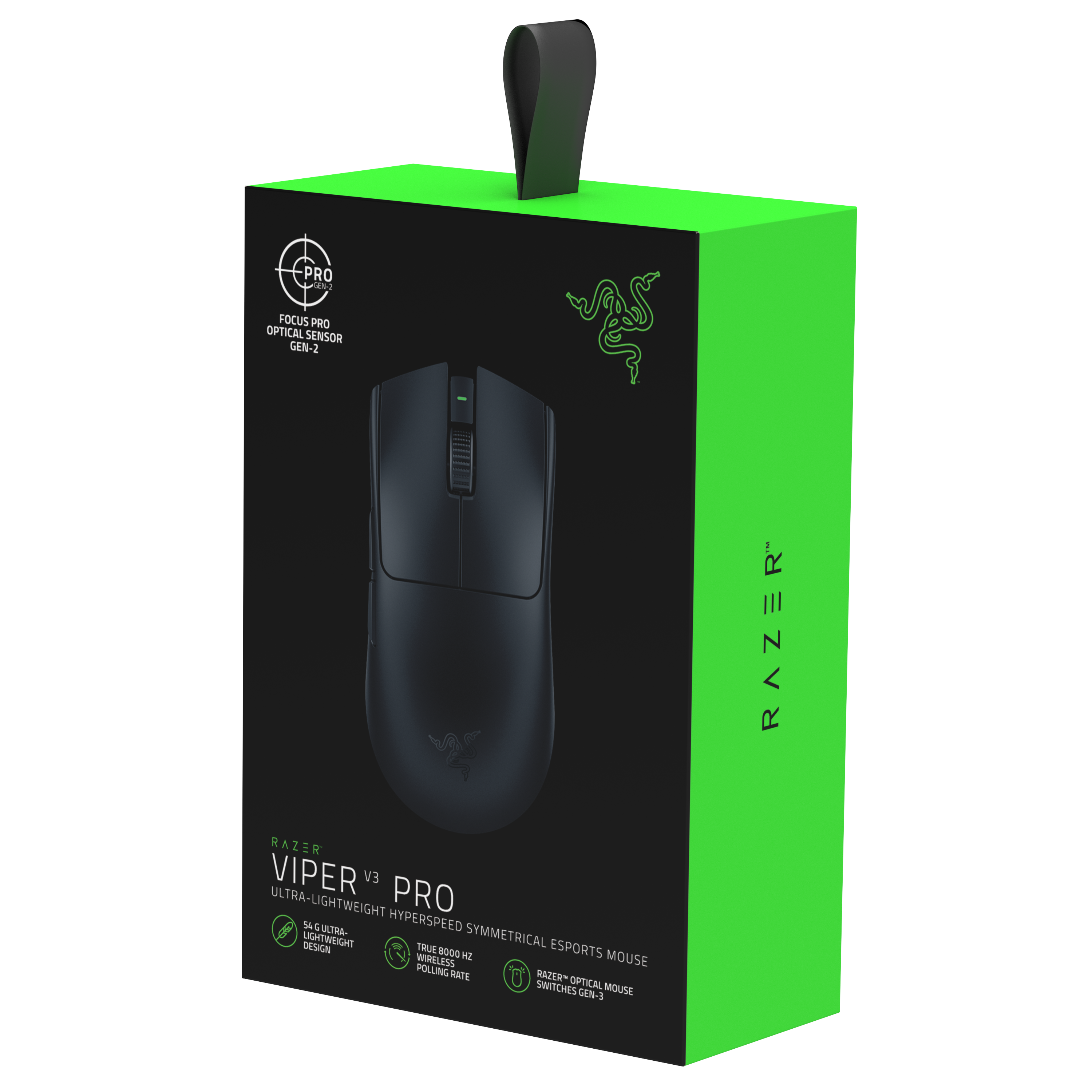 RAZER Viper V3 Pro Schwarz - Ultra leichte kabellose symmetrische E-Sport-Maus