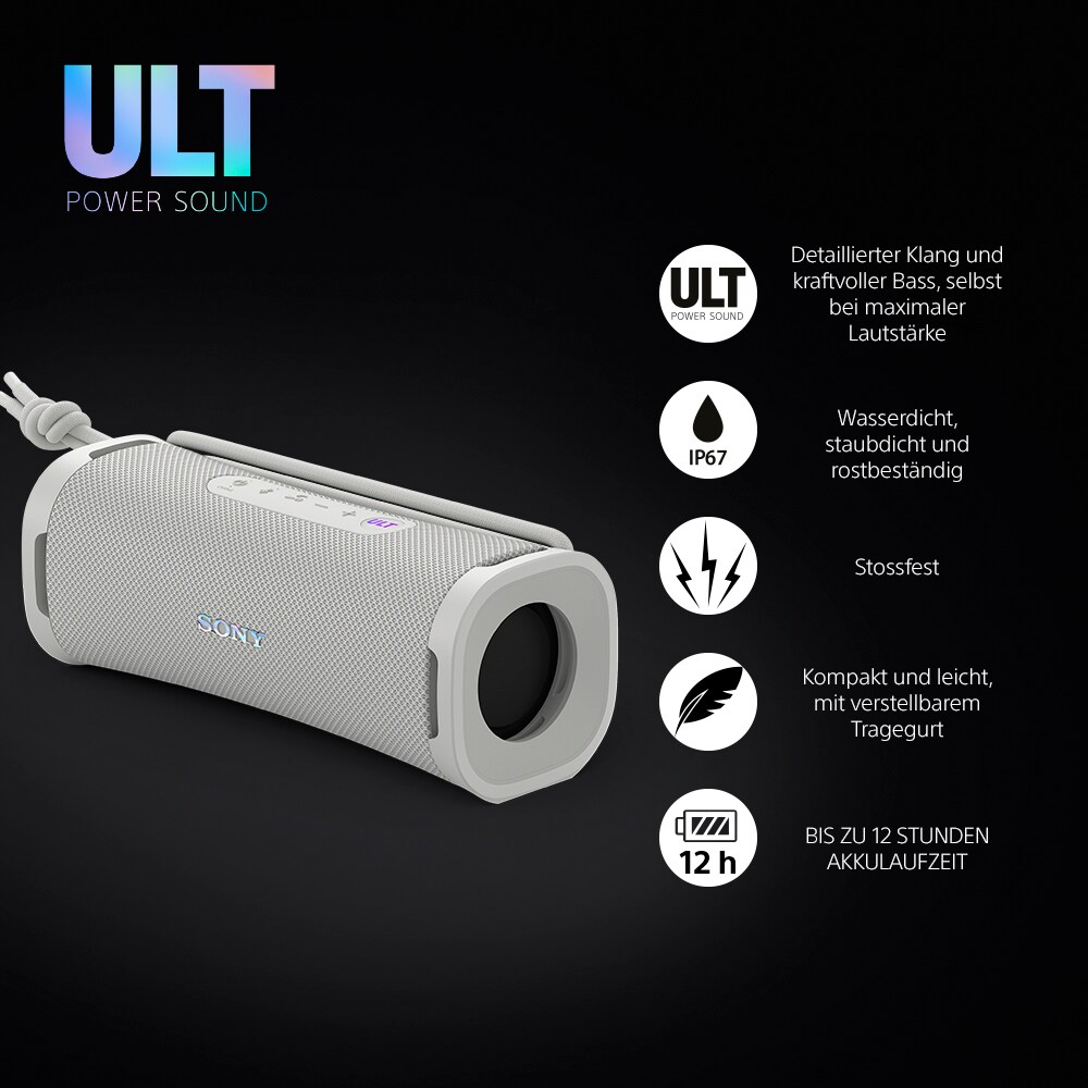 Sony SRS-ULT10W ULT FIELD 1 mobiler Outdoor-Lautsprecher weiß