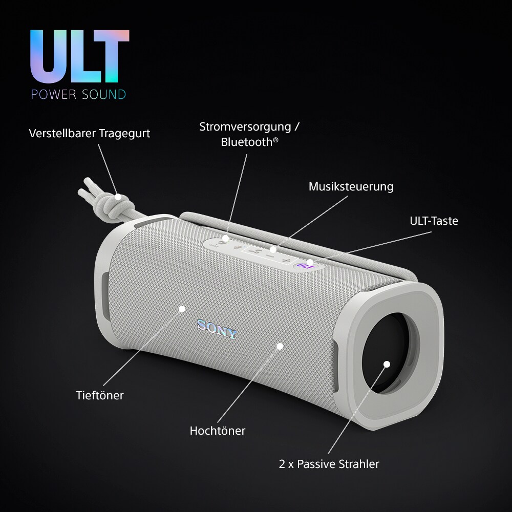 Sony SRS-ULT10W ULT FIELD 1 mobiler Outdoor-Lautsprecher weiß