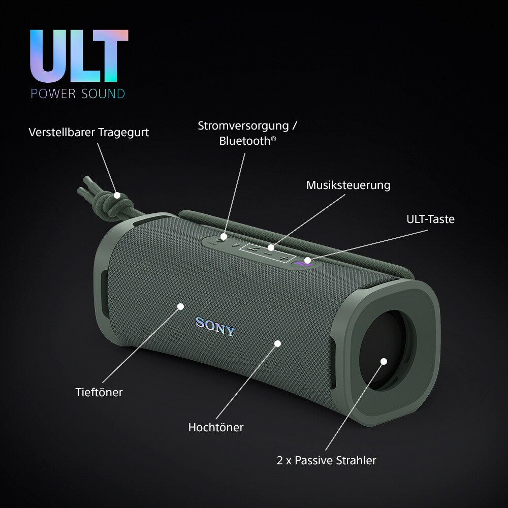 Sony SRS-ULT10H ULT FIELD 1 mobiler Outdoor-Lautsprecher grau