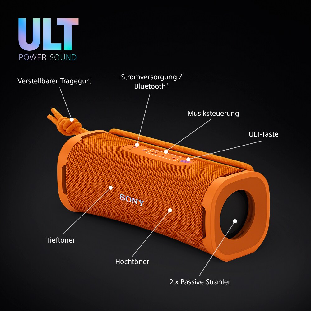 Sony SRS-ULT10D ULT FIELD 1 mobiler Outdoor-Lautsprecher orange