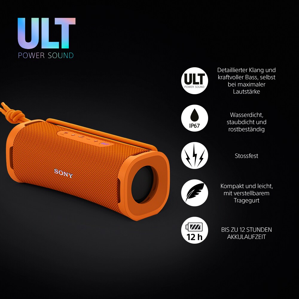 Sony SRS-ULT10D ULT FIELD 1 mobiler Outdoor-Lautsprecher orange