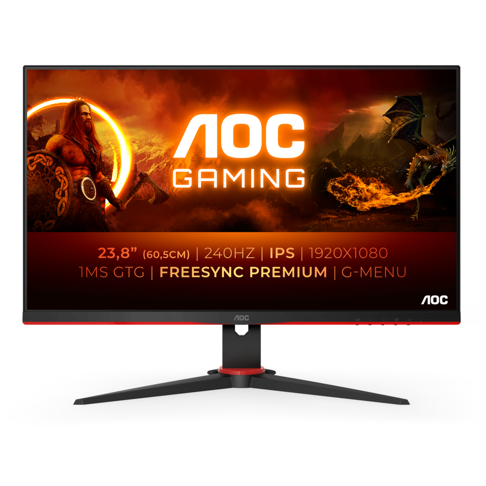 AOC 24G2ZE 60,4cm (23,8") FHD IPS Gaming Monitor HDMI/DP FreeSync 240Hz Sync 1ms