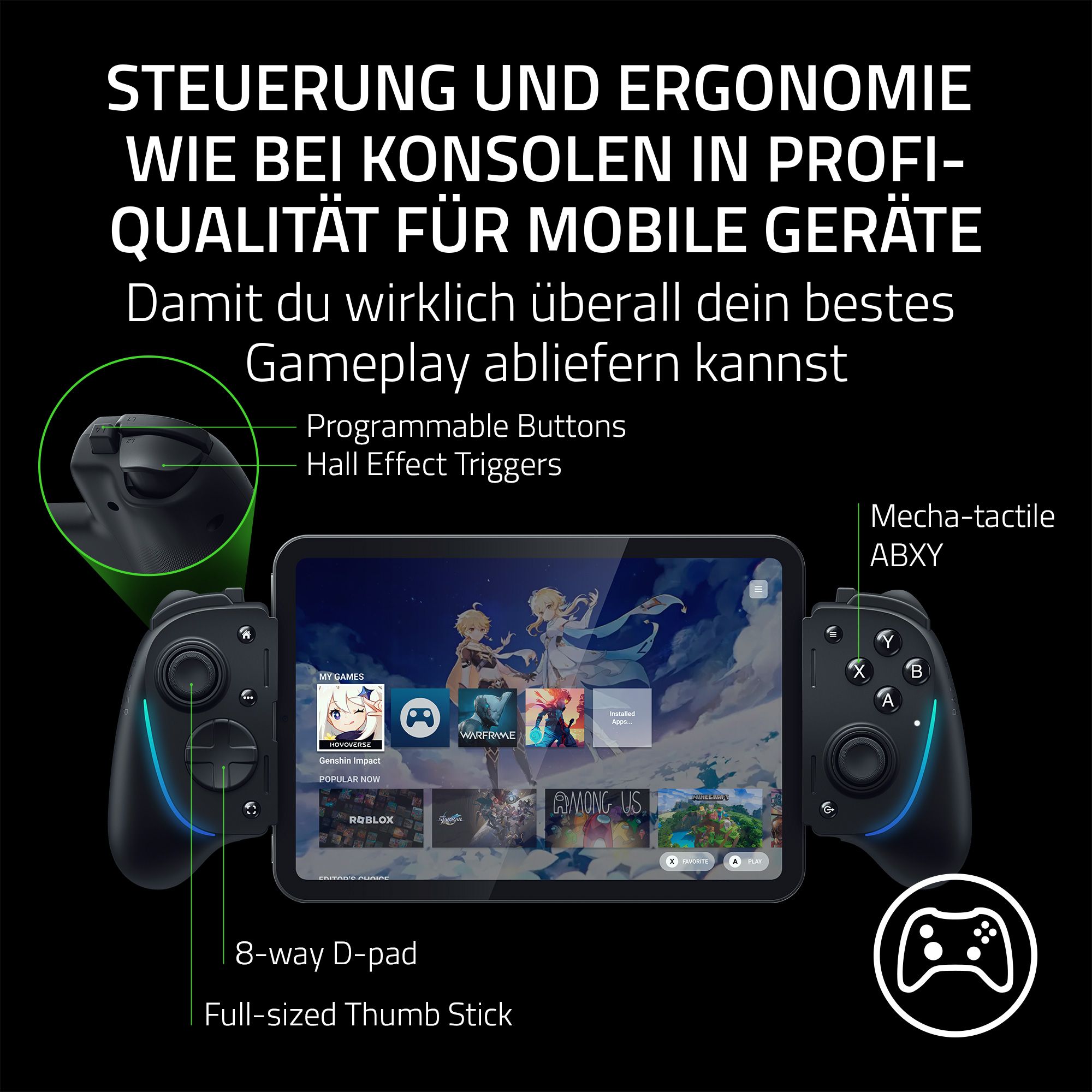 RAZER Kishi Ultra - USB-C-Gaming-Controller für Android, iPhone und iPad Mini