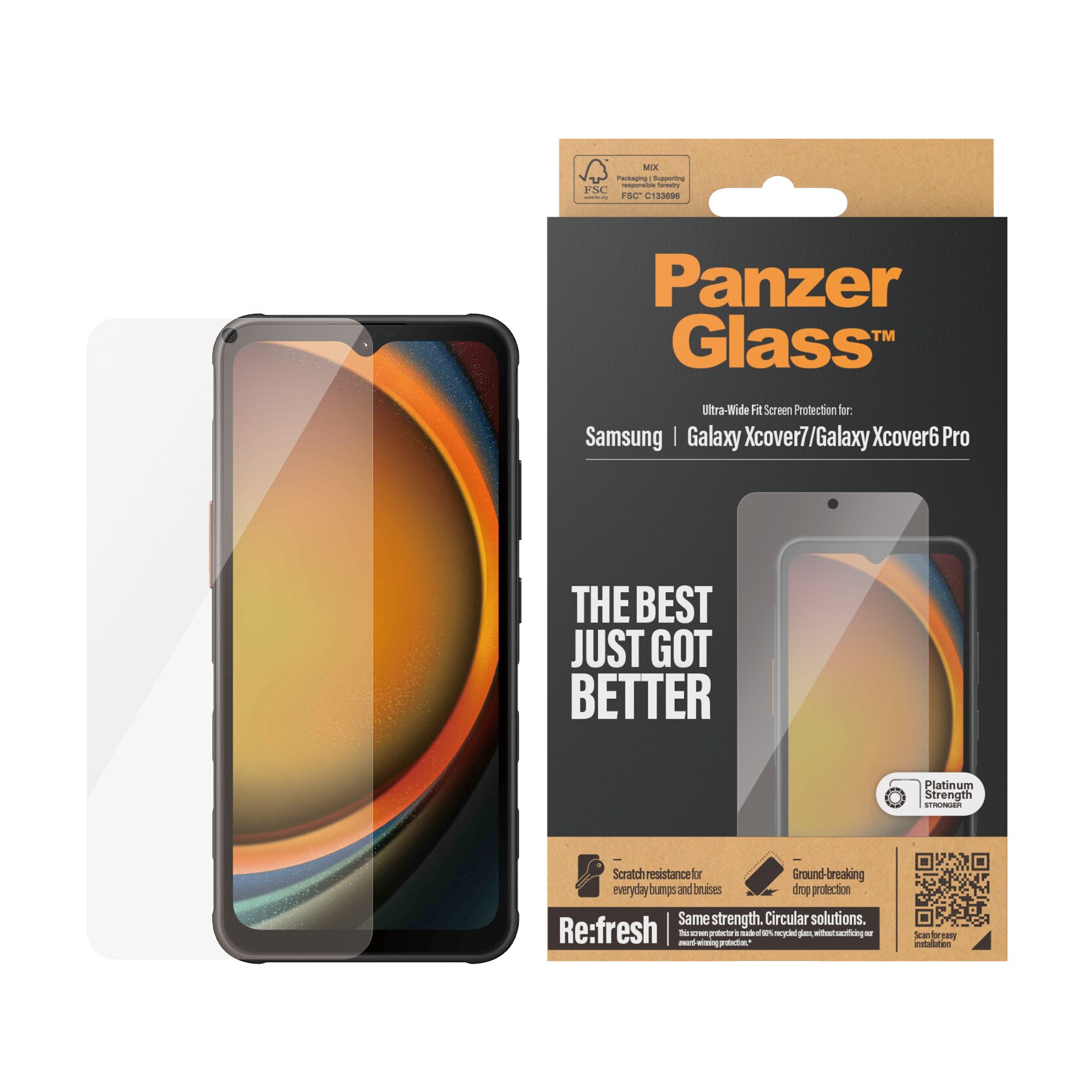 PanzerGlass für Samsung Galaxy Xcover7, Xcover6 Pro, Ultra-Wide Fit