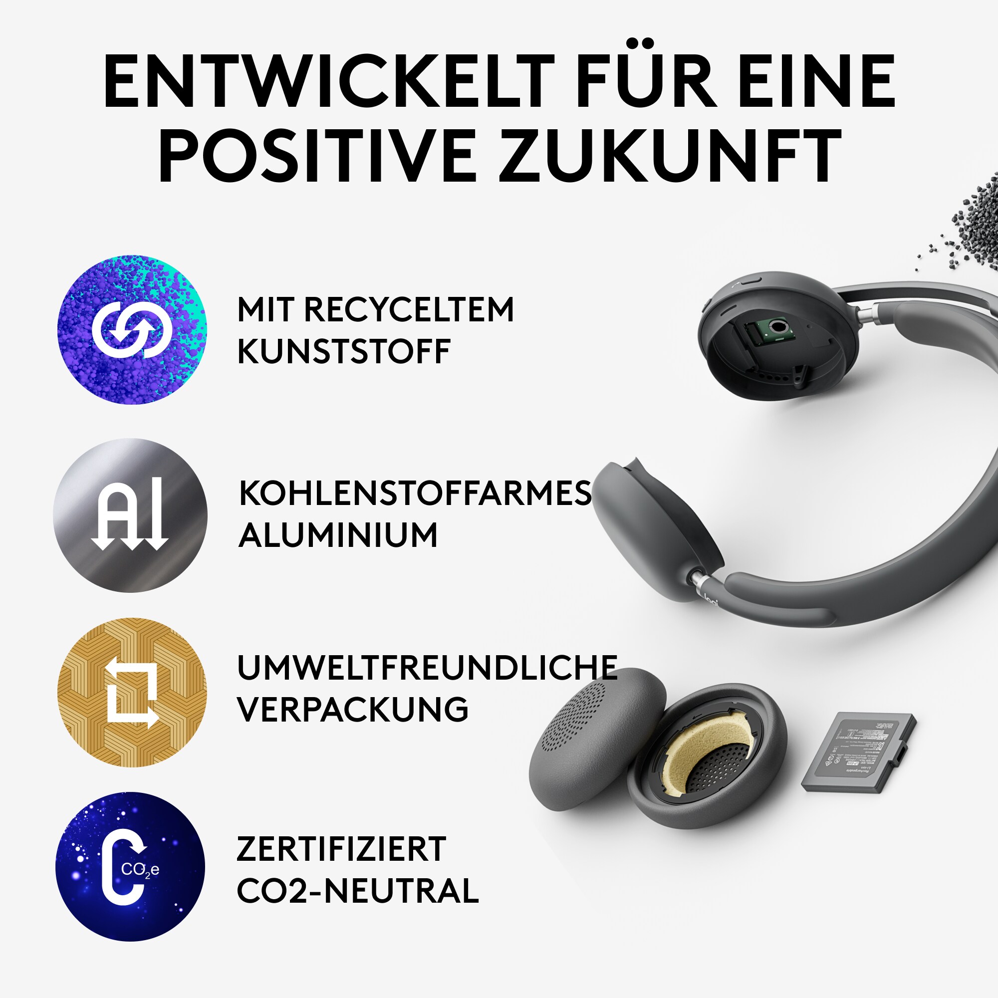 Logitech Zone Wireless 2 (MS-Teams-Version) KI-gesteuertes Headset