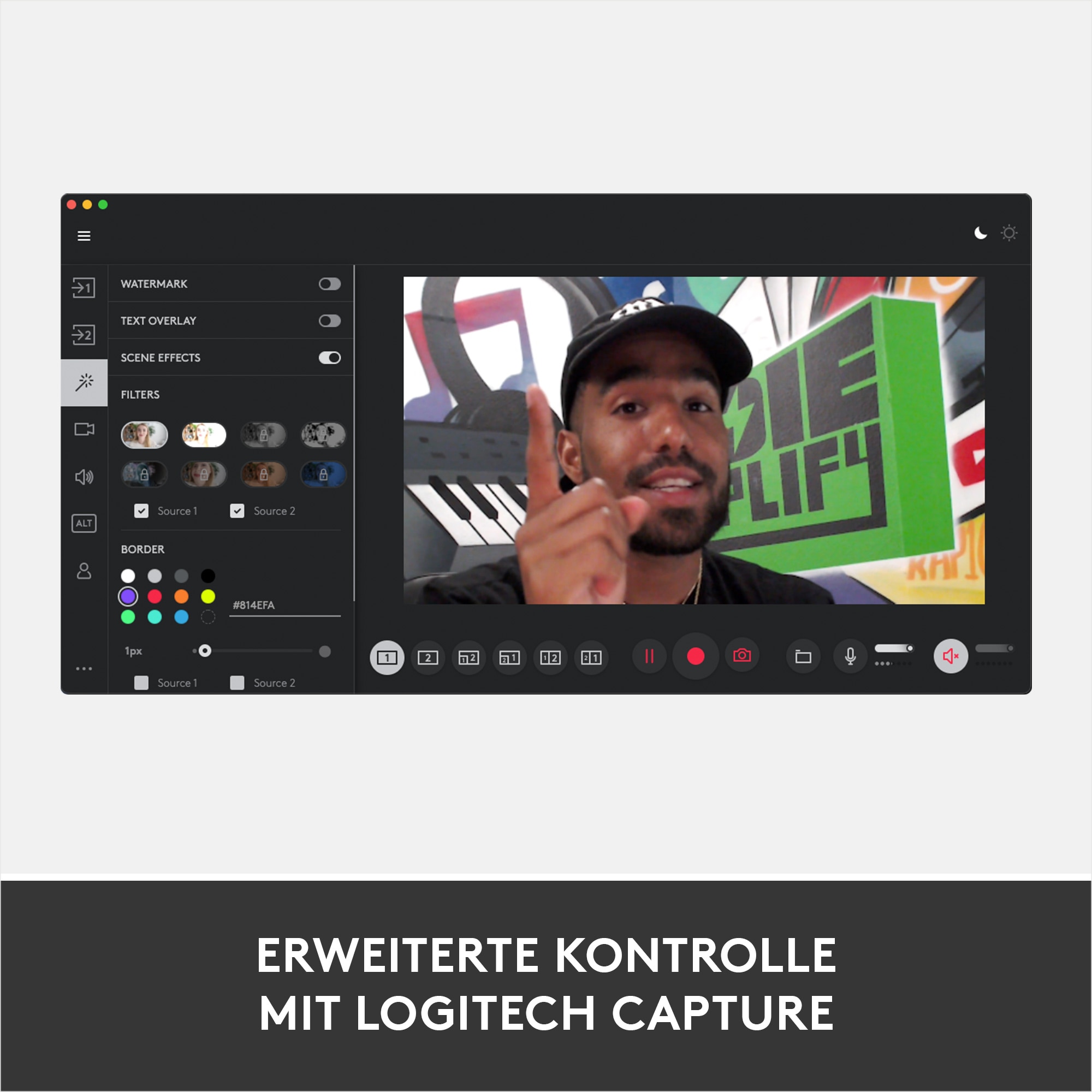 Logitech StreamCam Graphite - Full HD-Kamera mit USB-C für Live-Streams