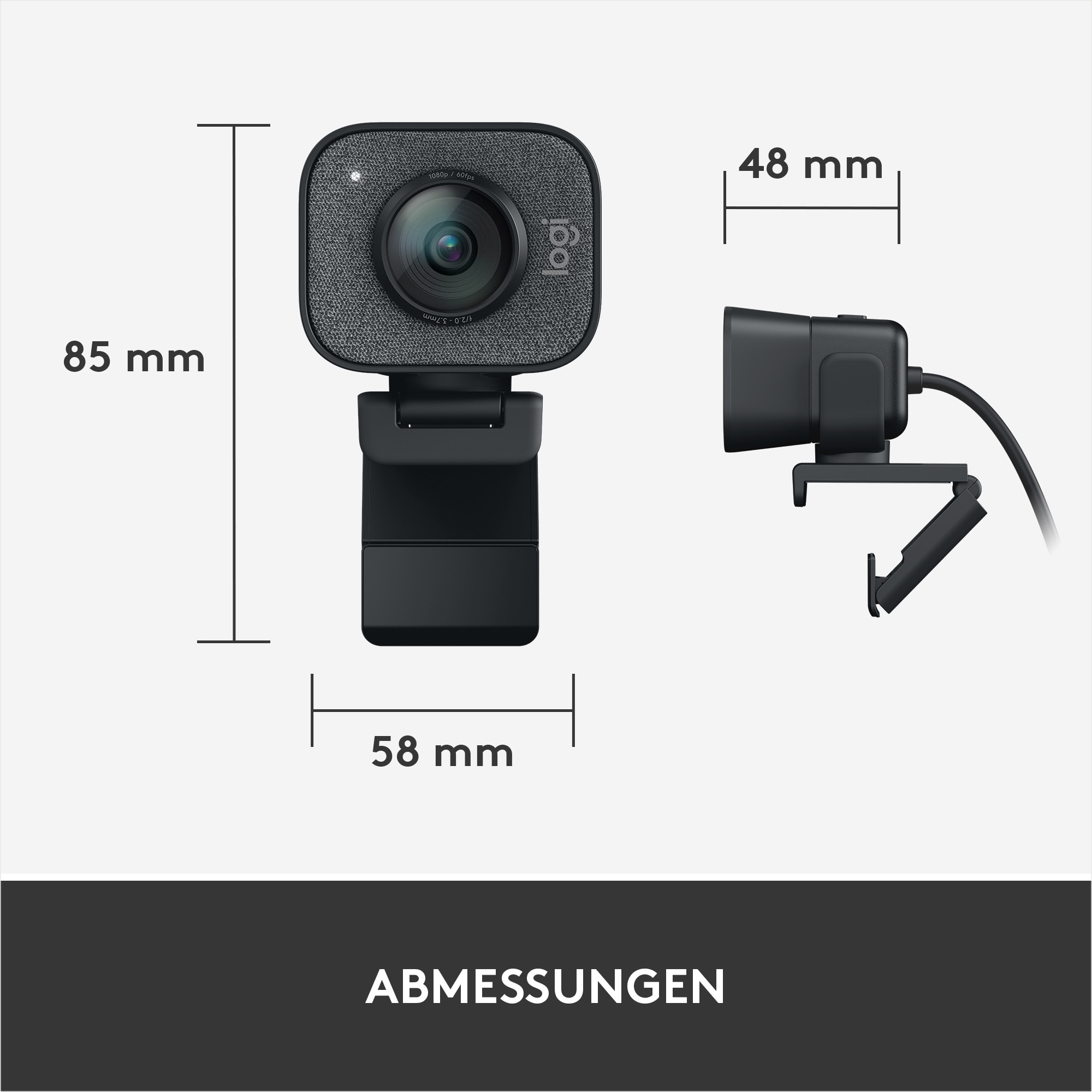 Logitech StreamCam Graphite - Full HD-Kamera mit USB-C für Live-Streams