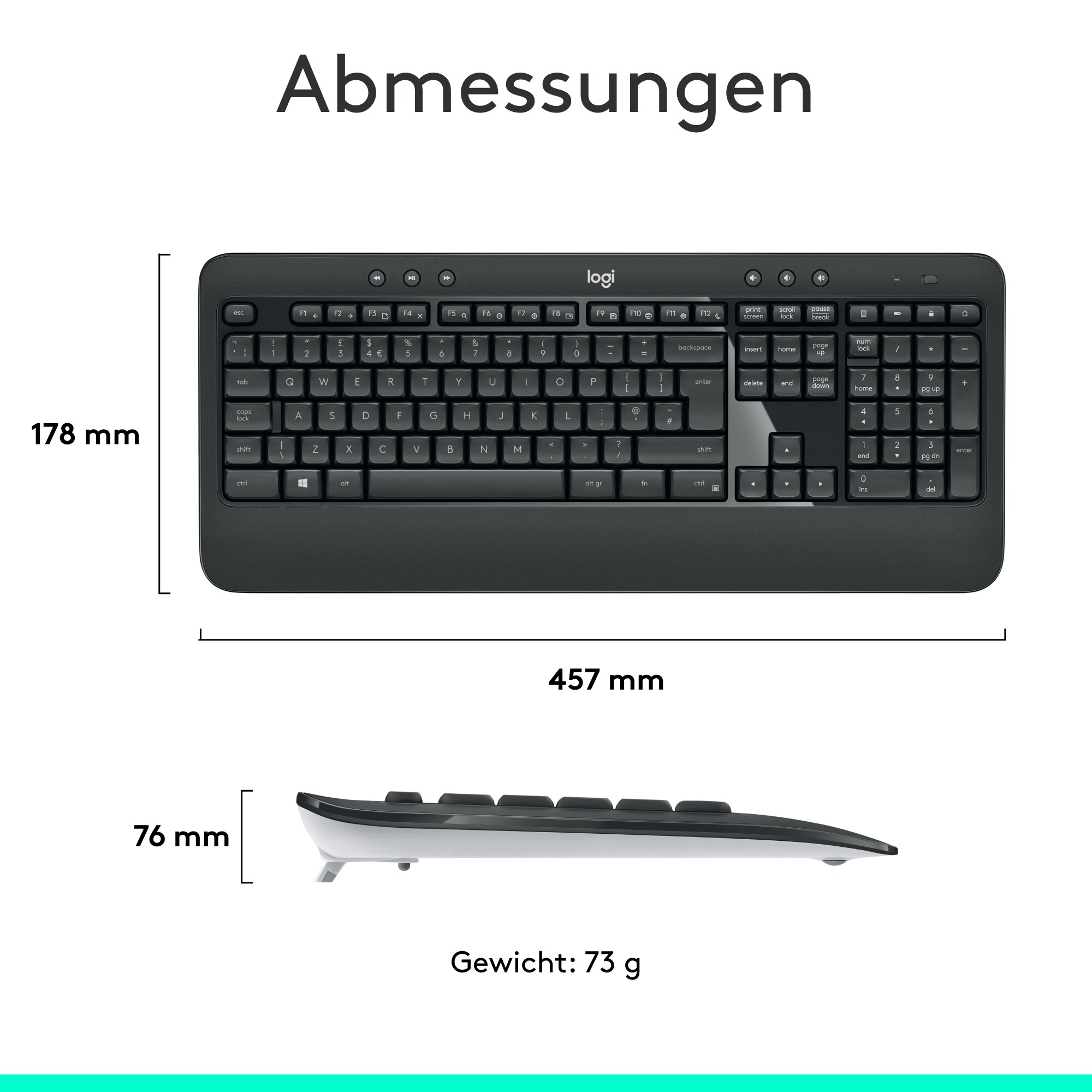 Logitech MK540 Advanced - US Layout - Kabellose Maus-Tastaturkombination