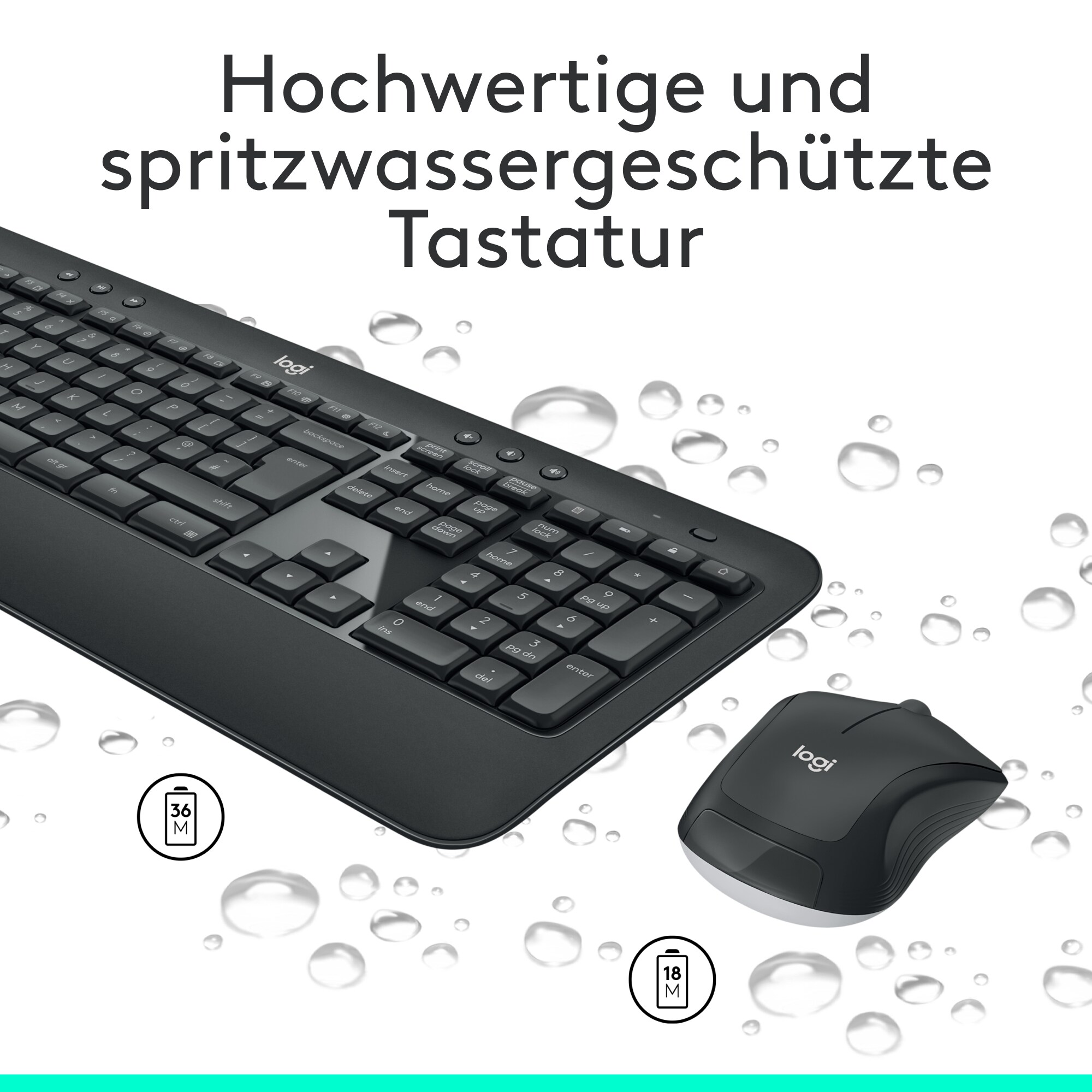 Logitech MK540 Advanced - US Layout - Kabellose Maus-Tastaturkombination