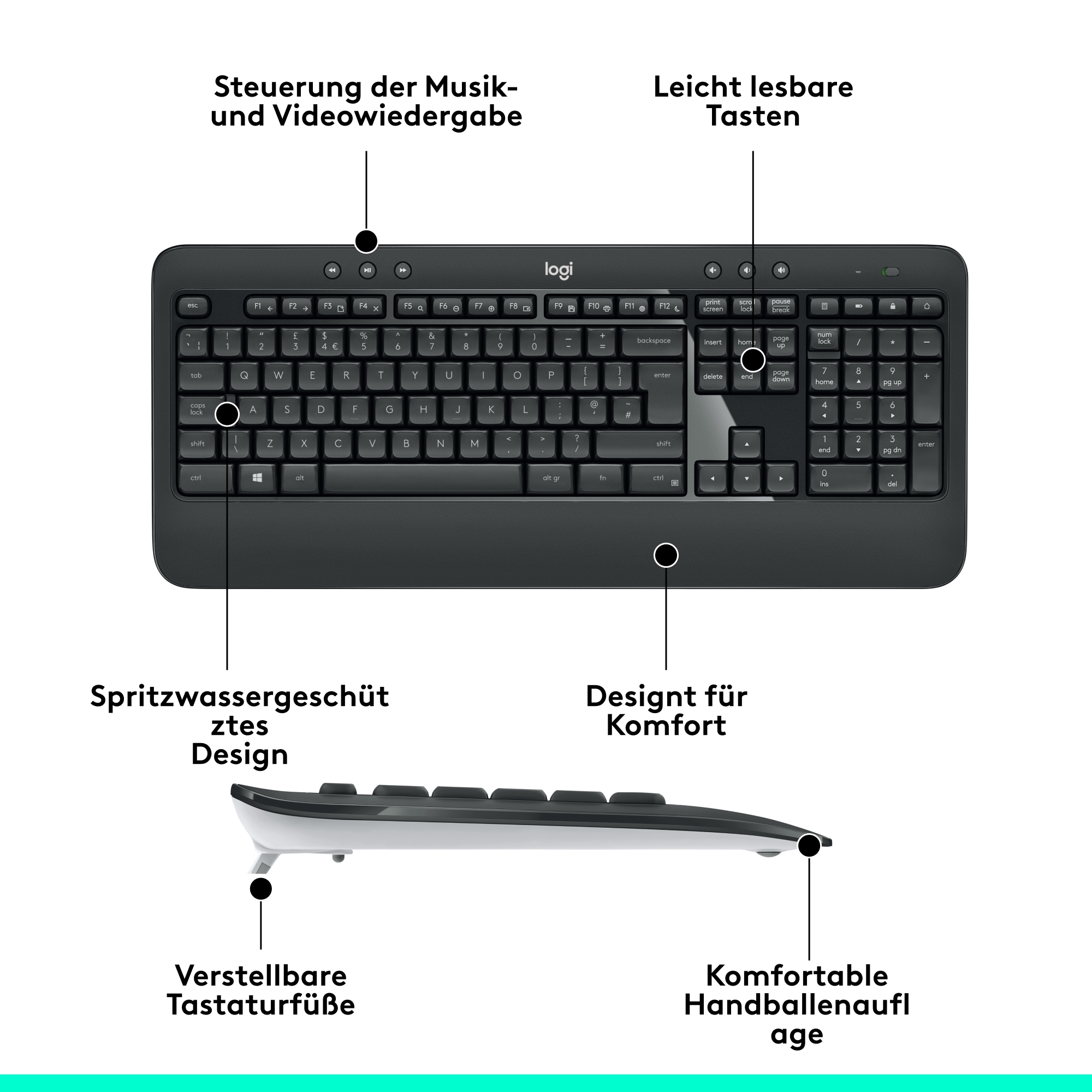 Logitech MK540 Advanced - DE Layout - Kabellose Maus-Tastaturkombination