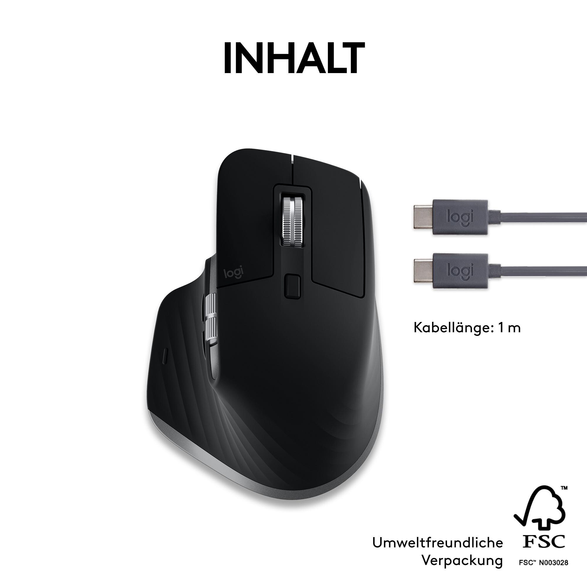 Logitech MX Master 3S for Mac, Space Grey - Kabellose Performance 