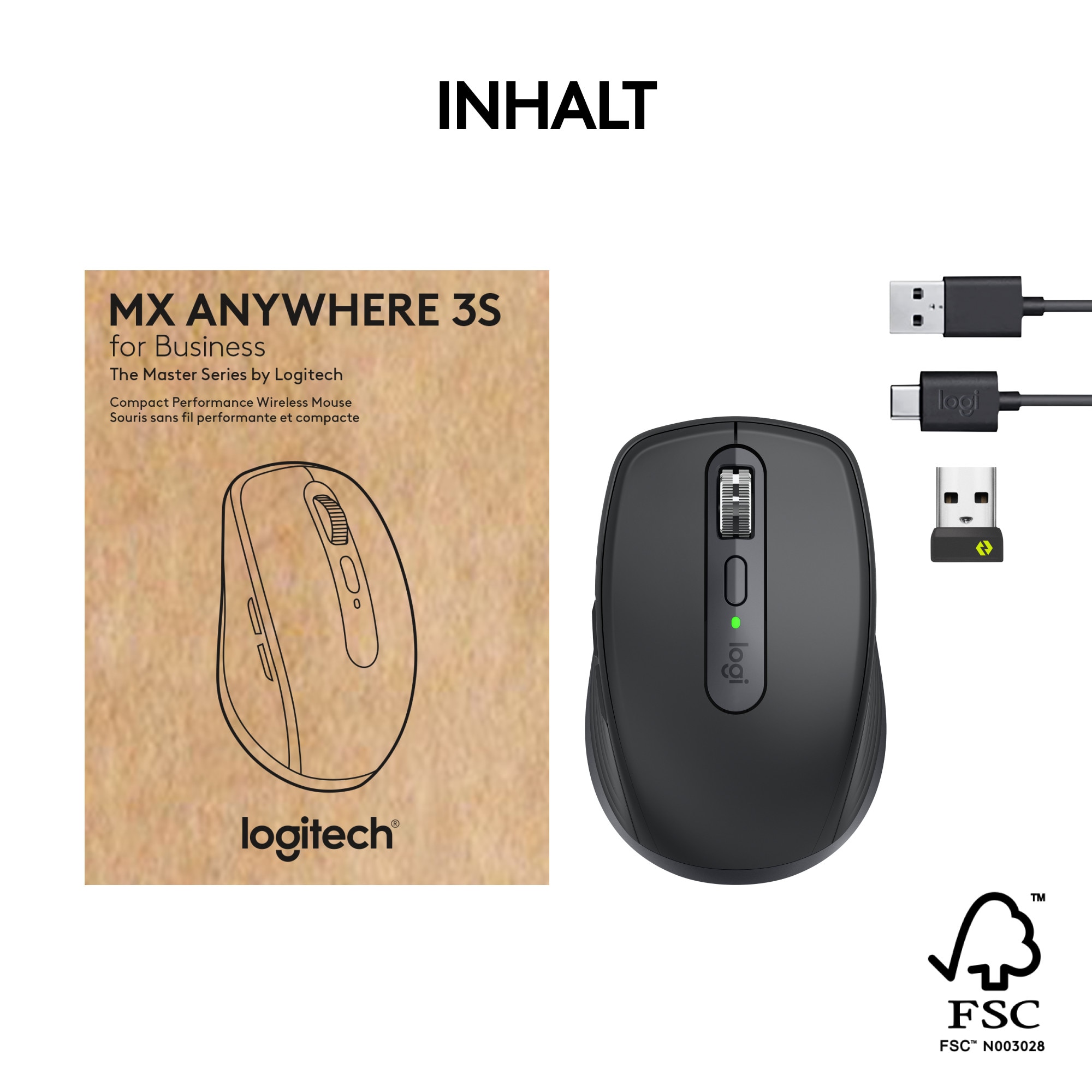 Logitech MX Anywhere 3S for Business, Grafit - Kabellose 