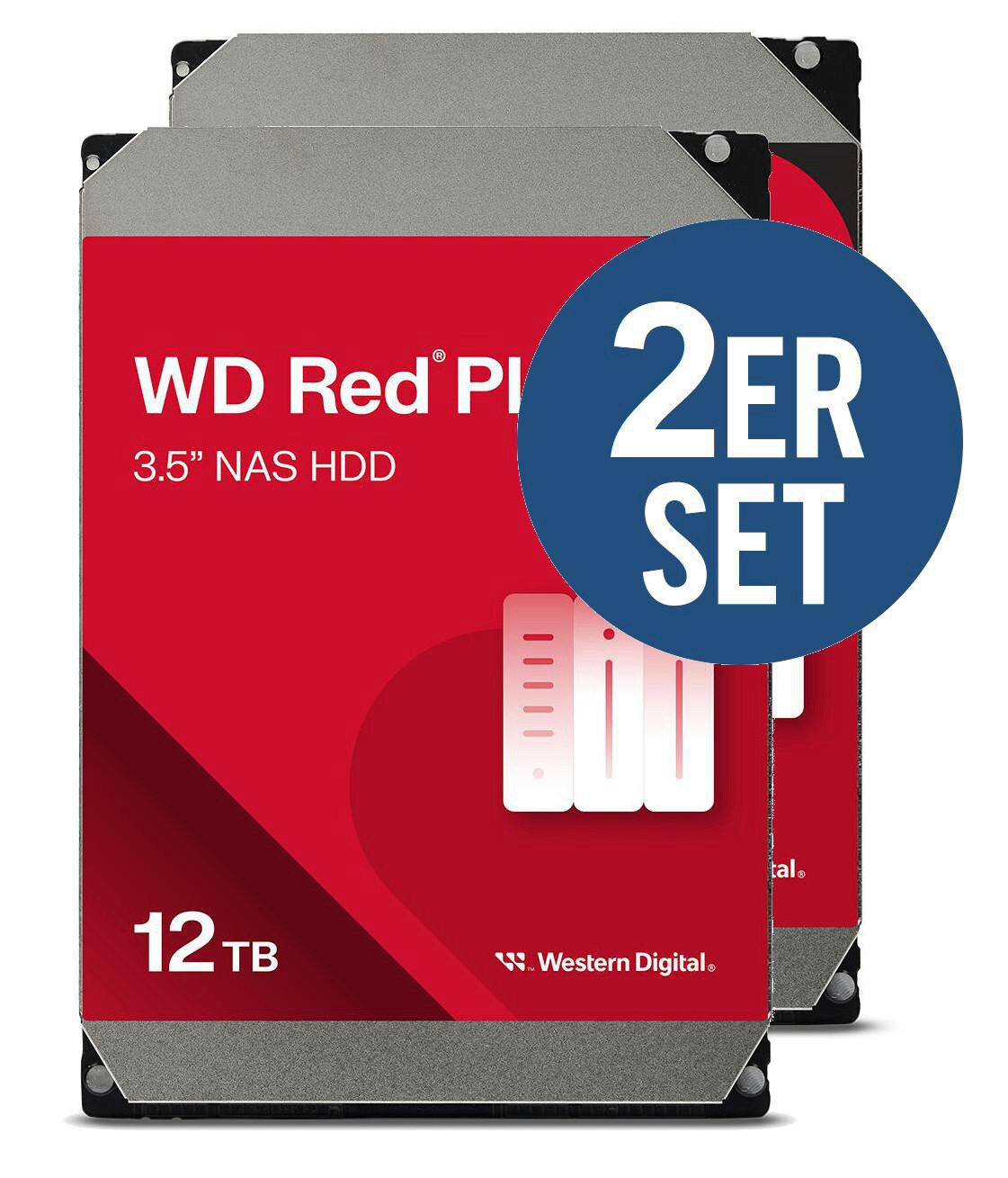 WD Red Plus 2er Set WD120EFBX - 12 TB 7200 rpm 256 MB 3,5 Zoll 