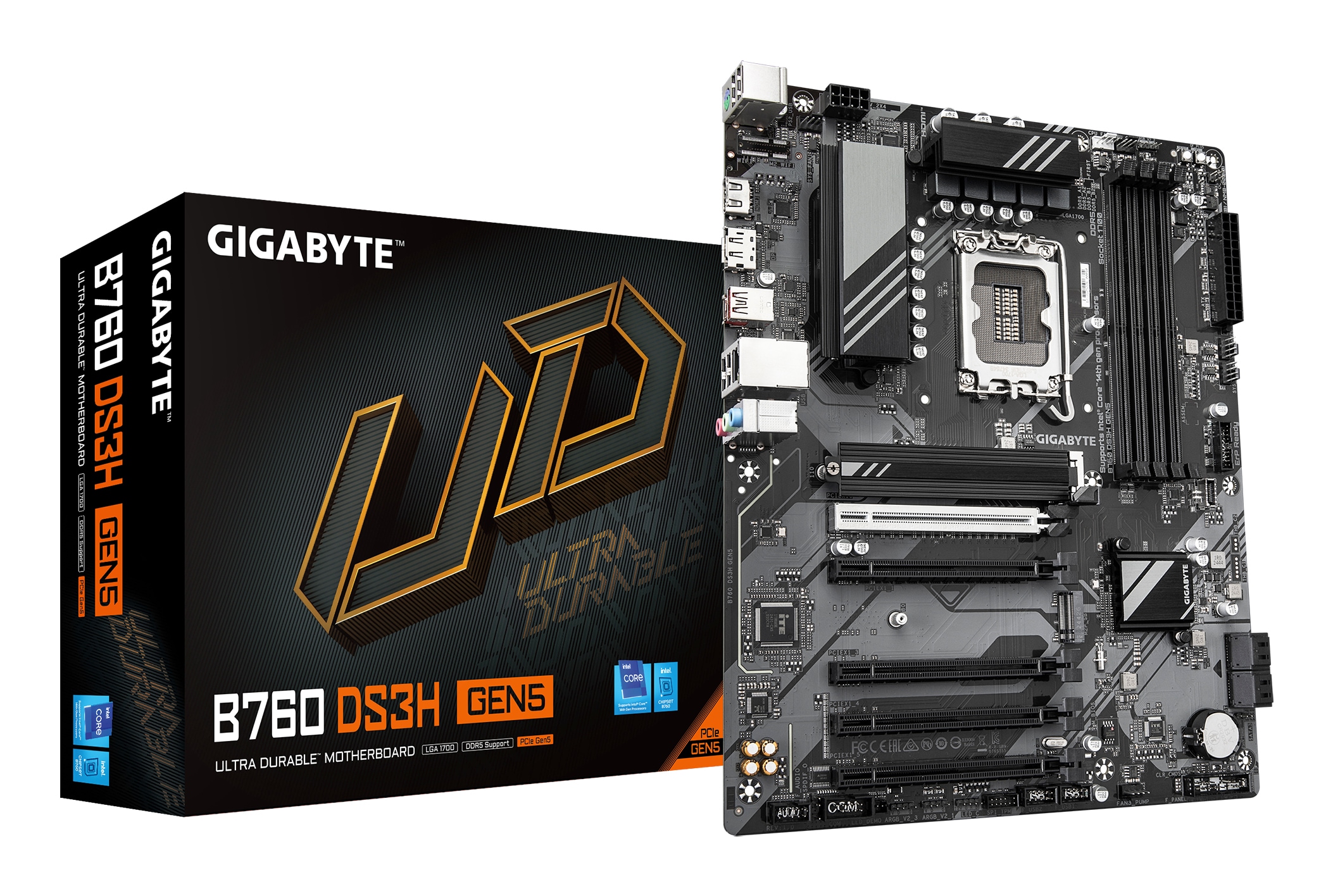Gigabyte Atx Motherboard - B760 Ds3h Gen5 - Pcie Gen5 - Ddr5 5600 Mhz - Usb 3.2 Gen 2X2 - Bild 5