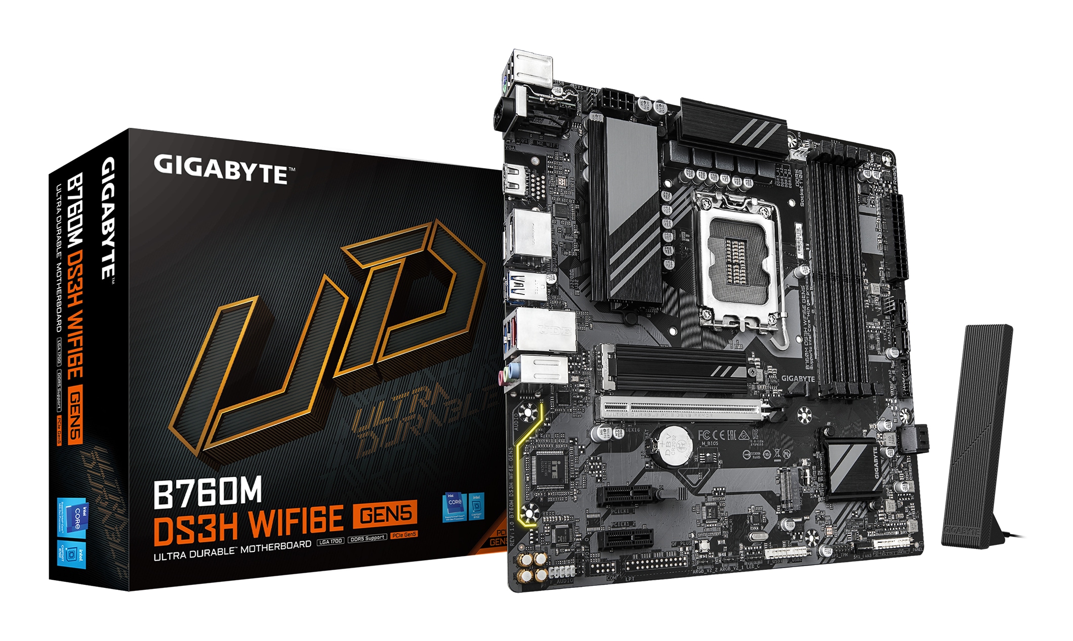 GIGABYTE B760M DS3H WIFI6E GEN5 Micro-ATX Mainboard - Sockel 1700