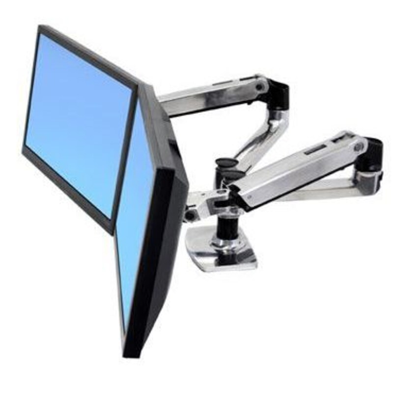 Ergotron LX Dual Monitorarm Tischmontage für 2 Monitore nebeneinander