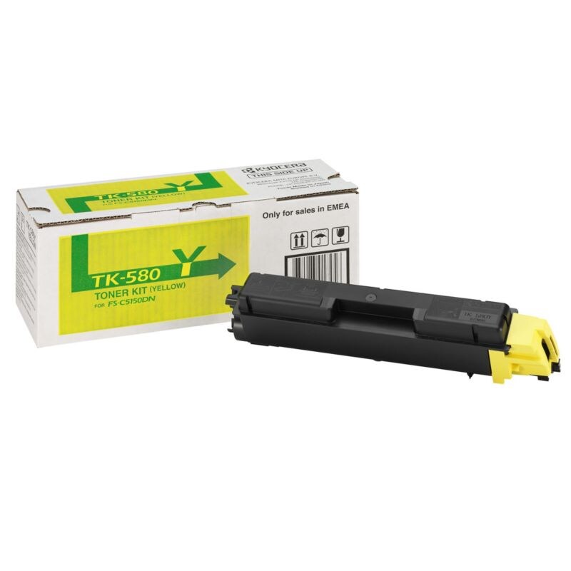 Toner gelb günstig Kaufen-Kyocera TK-580Y / 1T02KTANL0 Toner Gelb für ca. 2.800 Seiten. Kyocera TK-580Y / 1T02KTANL0 Toner Gelb für ca. 2.800 Seiten <![CDATA[• Toner (Gelb Cyan)]]>. 