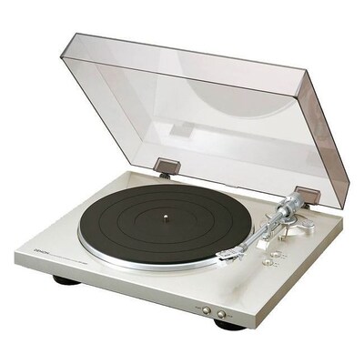 Denon DP-300F Vollautomatischer Plattenspieler, premium silber