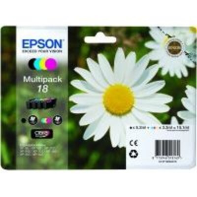 Original Tinte günstig Kaufen-Epson 18 Original Druckerpatronen Multipack Cyan, Magenta, Gelb, Schwarz T1806. Epson 18 Original Druckerpatronen Multipack Cyan, Magenta, Gelb, Schwarz T1806 <![CDATA[• Epson T1806 Tintenpatronen Multipack C13T18064010 / C13T18064012 • Farbe: Cyan, M