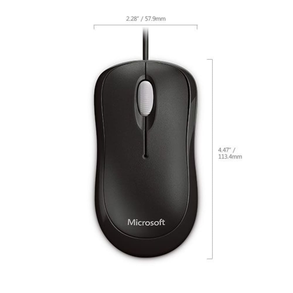 Microsoft Basic Optical Mouse USB Schwarz