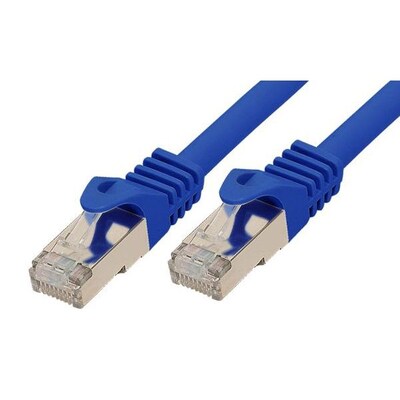 on 4  günstig Kaufen-Good Connections Patchkabel mit Cat. 7 Rohkabel S/FTP blau 0,25m. Good Connections Patchkabel mit Cat. 7 Rohkabel S/FTP blau 0,25m <![CDATA[• Mit Rastnasenschutz (RNS®) • Rohkabel nach Cat. 7 Vorgaben gefertigt • 2x geschirmte RJ45 Cat. 6A Stecker 