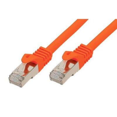 on 4  günstig Kaufen-Good Connections Patchkabel mit Cat. 7 Rohkabel S/FTP orange 0,25m. Good Connections Patchkabel mit Cat. 7 Rohkabel S/FTP orange 0,25m <![CDATA[• Mit Rastnasenschutz (RNS®) • Rohkabel nach Cat. 7 Vorgaben gefertigt • 2x geschirmte RJ45 Cat. 6A Stec