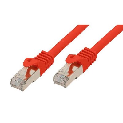 Rot Mit günstig Kaufen-Good Connections Patchkabel mit Cat. 7 Rohkabel S/FTP rot 1m. Good Connections Patchkabel mit Cat. 7 Rohkabel S/FTP rot 1m <![CDATA[• Mit Rastnasenschutz (RNS®) • Rohkabel nach Cat. 7 Vorgaben gefertigt • 2x geschirmte RJ45 Cat. 6A Stecker • S/FT