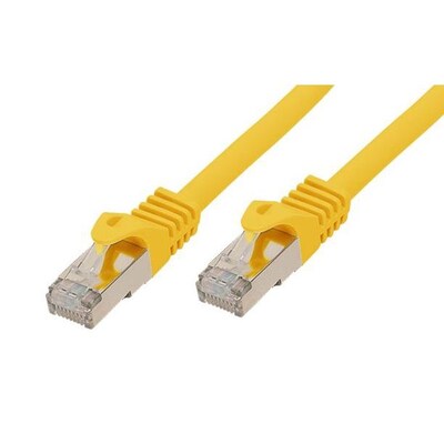 Kabel 4 günstig Kaufen-Good Connections Patchkabel mit Cat. 7 Rohkabel S/FTP gelb 5m. Good Connections Patchkabel mit Cat. 7 Rohkabel S/FTP gelb 5m <![CDATA[• Mit Rastnasenschutz (RNS®) • Rohkabel nach Cat. 7 Vorgaben gefertigt • 2x geschirmte RJ45 Cat. 6A Stecker • S/