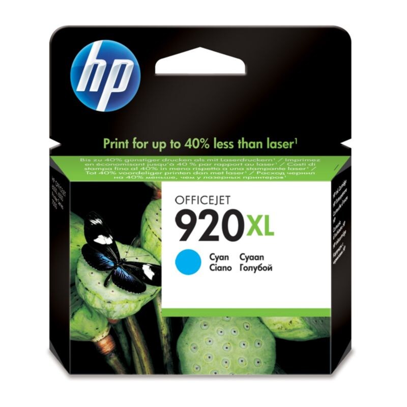 20 XL günstig Kaufen-HP 920XL Original Druckerpatrone cyan mit hoher Kapazität CD972AE. HP 920XL Original Druckerpatrone cyan mit hoher Kapazität CD972AE <![CDATA[• HP920XL Tintenpatrone (CD972AE) • Farbe: Cyan • Reichweite: ca. 700 Seiten • Kompatibel zu: Officejet