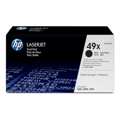 Doppelpack 2 günstig Kaufen-HP Q5949XD / 49X Original Toner Schwarz (2 Stück). HP Q5949XD / 49X Original Toner Schwarz (2 Stück) <![CDATA[• HP49X (Q5949XD) Tonerkartuschen Doppelpack • Farbe: Schwarz • Reichweite: 2x ca. 6.000 Seiten • Kompatibel zu: LaserJet 1320 