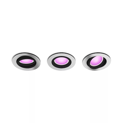 Philips Hue White and Color Ambiance Centura Einbauspot rund silber 3-er Pack