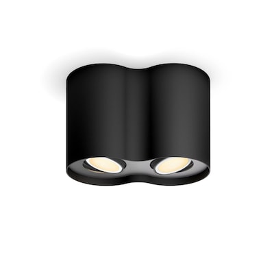 Philips Hue White Ambience Pillar Doppelspot schwarz