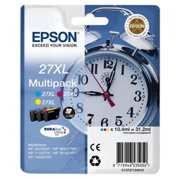 Epson C13T27154010 Druckerpatrone 27XL (gelb, cyan, magenta) Multipack
