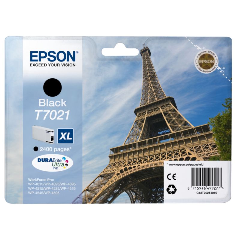 Epson C13T70214010 Druckerpatrone T7021 XL schwarz mit hoher Kapazit&auml;t