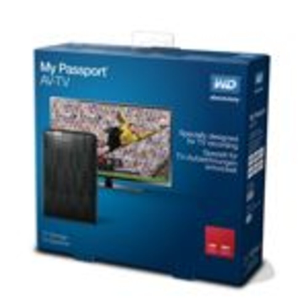 WD My Passport AV-TV USB3.0 1TB 2.5zoll - externe Festplatte für TV und Rekorder