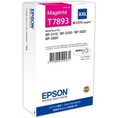 XL 3 günstig Kaufen-Epson C13T789340 Druckerpatrone T7893 XXL Magenta 4,000 Seiten. Epson C13T789340 Druckerpatrone T7893 XXL Magenta 4,000 Seiten <![CDATA[Epson C13T789340 Druckerpatrone T7893 XXL Magenta 4,000 Seiten]]>. 