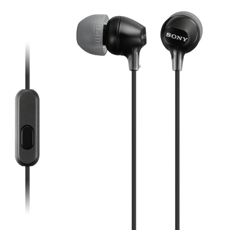 Sony MDR-EX15APB In Ear Kopfhörer mit Headsetfunktion - Schwarz